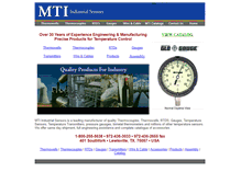 Tablet Screenshot of mtisensors.com